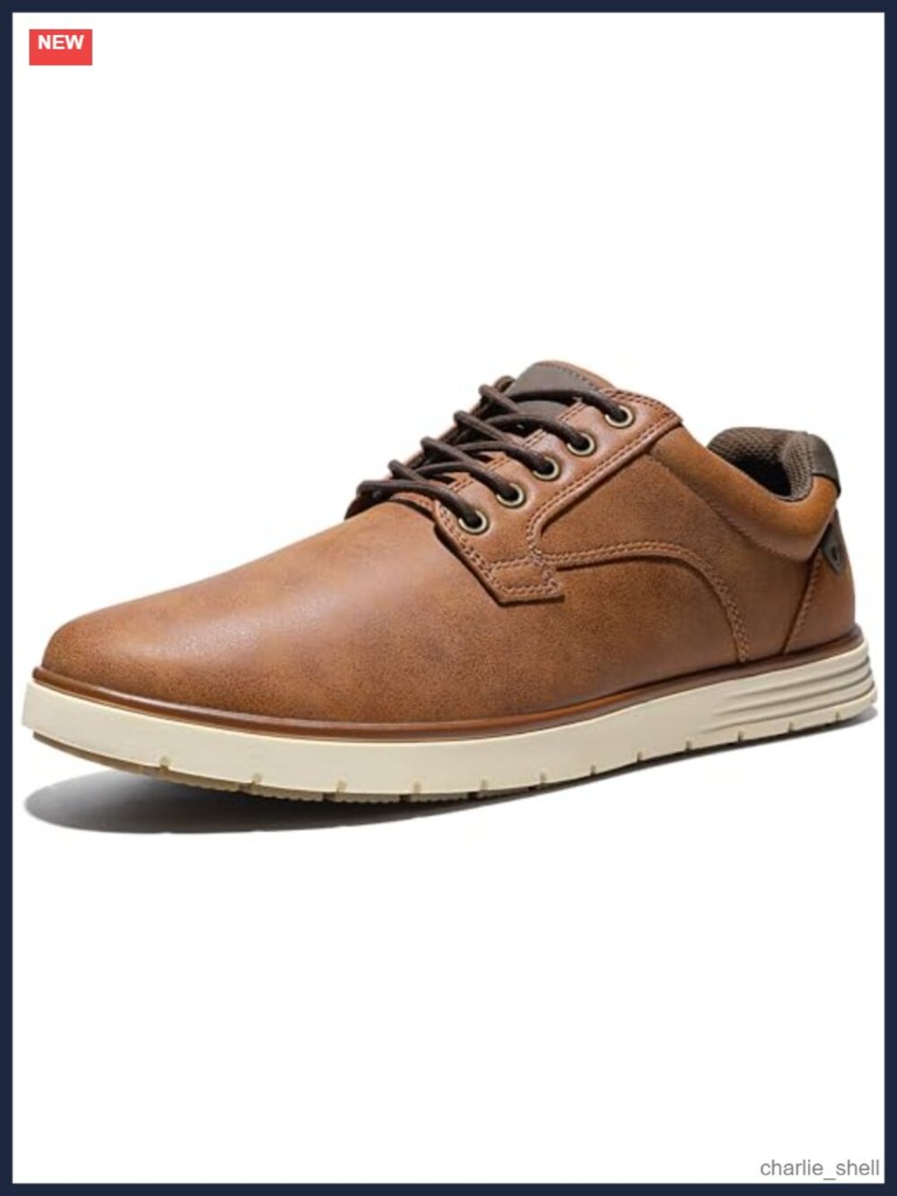 Mens Lace Up Oxford Dress Shoes PU Upper Memory Foam Insole